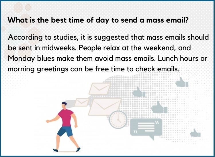 mass email sending time