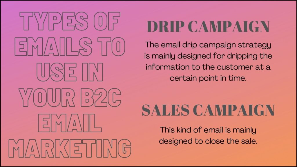 Types of emails to use in your B2C email marketing image